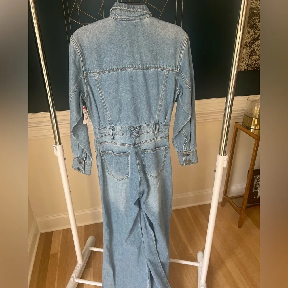 Nasty Gal Denim Jumper - Size 0 nwot - Picture 3 of 4